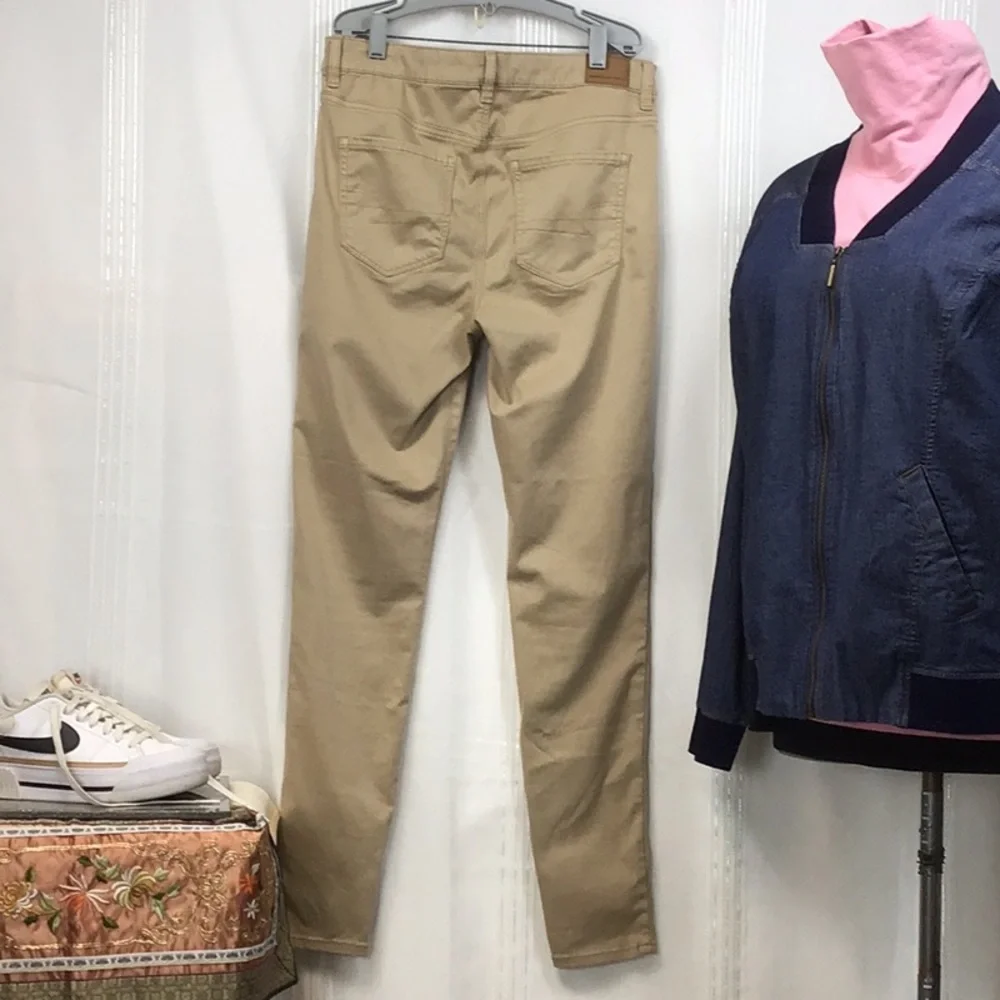 🦅AEO Next Level Stretch Hi-Rise Jegging Zip Front Jeans Sz.10 Long NWOT - Picture 6 of 10
